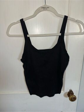 wild fable Black Ribbed Scoop Neck Tank